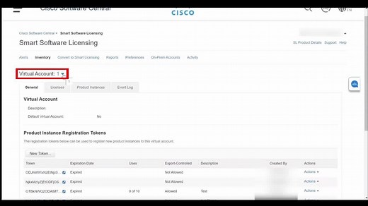 How can I create a token from my Smart Account? - Cisco Video Portal