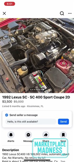 You can STILL get a CHEAP SC400 in Today? #sc300 #sc400 #marketplace #jdmcars