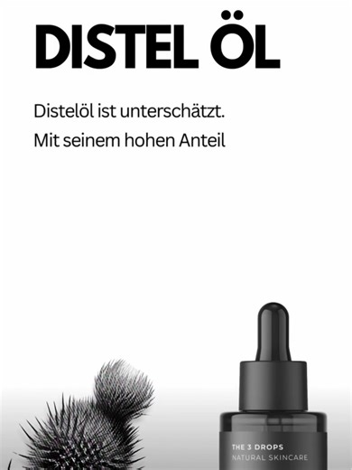 #3 von 6: Distelöl – leicht, aber stark. Ein Wirkstoff, den viele unterschätzen – dabei zeigt er schnell Wirkung. Mit seinem hohen Anteil an Linolsäure hilft Distelöl der Haut, Feuchtigkeit zu bewahren, verstopfte Poren vorzubeugen und das Hautbild auszugleichen. Es stärkt die natürliche Barriere und wirkt gleichzeitig beruhigend und entzündungshemmend. ✨ Was Distelöl kann: – Unterstützt die Hautbalance – Reguliert die Talgproduktion – Glättet und beruhigt – Ideal bei unreiner, öliger oder Misch