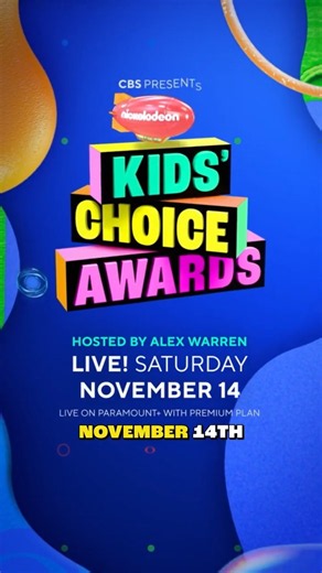 Nickelodeon Kids' Choice Awards 2026 hosted by Alex Warren (Live November 14th, 2026) on ‪@CBS‬#vote