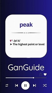 C1 English Word: PEAK | Meaning & Pronunciation