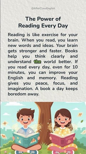 The Power of Reading Every Day | English Reading and Listening Practice #englishforbeginners