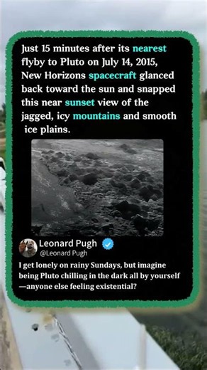Pluto's Ice Mountains Look Unbelievable At Sunset! 🪐 #Space #Astronomy #Science