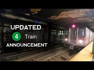ᴴᴰ R142 4 train with updated Franklin avenue announcement at Atlantic Avenue-Barclays ctr
