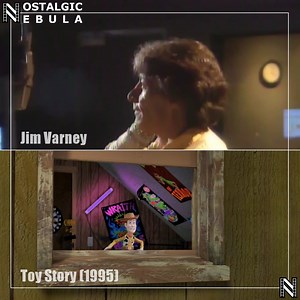 6.3K views · 105 reactions | Jim Varney doing voice over for Toy Story.  Toy Story (1995) ✒ John Lasseter, Pete Docter, Andrew Stanton, Joe Ranft, Joss Whedon, Andrew Stanton, Joel Cohen, Alec Sokolow  John Lasseter  Tom Hanks, Tim Allen, Annie Potts, Jim Varney, Don Rickles, Wallace Shawn, John Ratzenberger, John Morris, Erik von Detten, Laurie Metcalf, R. Lee Ermey  Randy Newman #toystory #jimvarney | Nostalgic Nebula | Facebook