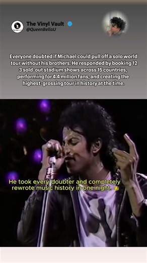 The tour everyone thought Michael Jackson couldn't pull off alone.