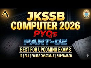 JKSSB Computer PYQs Solved- 02 | Important for All JKSSB Exams: FAA/JA/JKP CONSTABLE