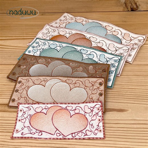 Embroidery Design Heart Band in 6 Sizes, ITH Embroidery Design Heart, Wedding Decoration, Machine Embroidery for Valentine's Day - Etsy