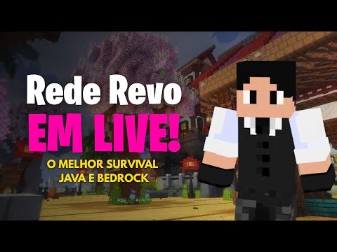Jogando no MELHOR SERVIDOR SURVIVAL para JAVA e BEDROCK em LIVE!
