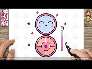 How to Draw a Cute Easy Makeup Kit for Kids Step by Step
