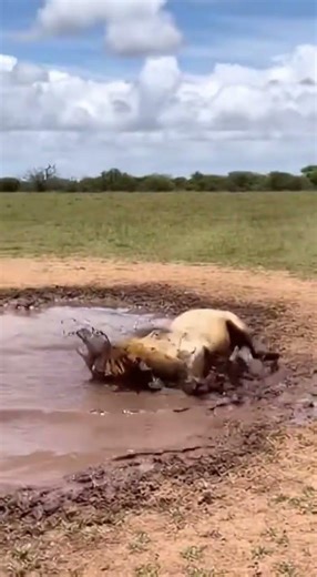 Full Process of Lion's Clumsy Sliding Fail