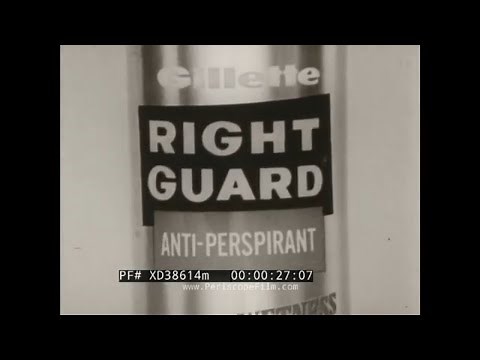 1960s RIGHT GUARD ANTI-PERSPIRANT TV COMMERCIAL "IN THE SILVER CAN" XD38614m