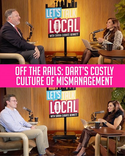 Think DART doesn’t affect you? Think again. And it could get worse. You fund it every time you shop in Dallas—through your sales tax. So how’s it BILLIONS in debt? Rising fares, service cuts, crime up 44%, exec bonuses, and cities ready to opt out. We dig in on Let’s Talk Local. | Dallas Express