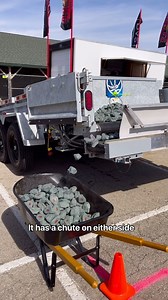 Easiest material loading! Unidirectional Conveyor belt & full trailer I've bottom with tongue down manipulation. When not loading material use the trailer for equipment transport. @ants.trailers - www.antstrailer.com Made in the USA too! #landscaper #heavyequipment #constructionequipment #landscaping #wheelbarrow #skidsteer #miniexcavator #construction #equipmenttrailer #worksmarternotharder | TOOLS by Design