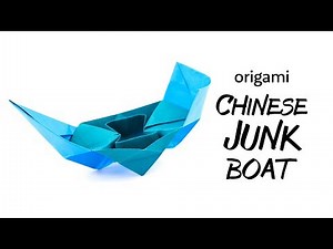 Origami Chinese Junk Boat Tutorial - Origami Gondola - Paper Kawaii