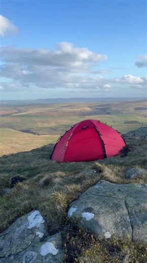 A windy wild camp in the Cheviot Hills, Northumberland.Hilleberg Soulo #hillebergsoulo #wildcamping