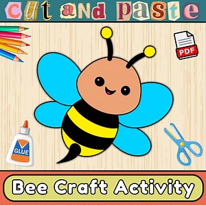Bee Craft Template | Spring Bulletin Board Craft | Cut and Paste Activity for Kids (PDF) - Etsy Australia