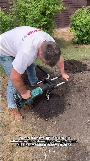 Effortless Hole Digging with a Battery Powered Aug