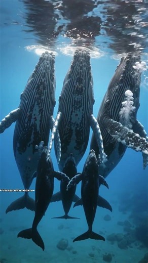 🌊🐋 Emotional Underwater Family Bond: How Mother Whales Protect Their Babies 🐋🌊 #Whale #oceanlife