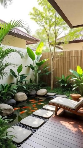 Tempat ngadem #KolamBelakangRumah #DesainKolam #TamanMinimalis #HidupBersamaAlam #KolamRenang #DekorasiTaman #RelaksasiDiRumah | Desain Rumah Modern