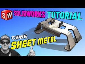 SolidWorks Sheet Metal Tutorial - METAL CLIP - 23-02-02