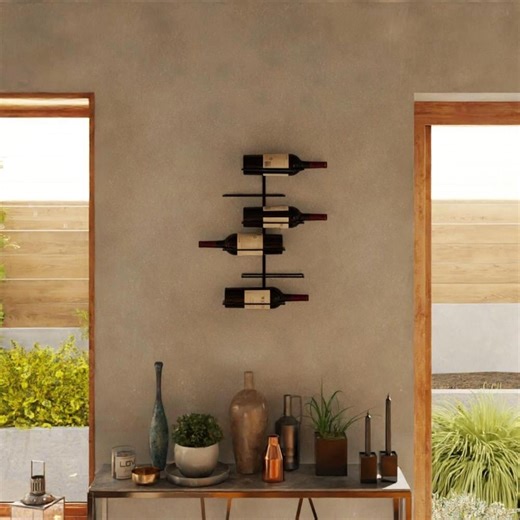 Metal Wine Rack: Wall Mounted, Modern Minimalist Bar Storage - Etsy UK