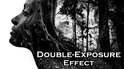 Photoshop: How to quickly create stunning, black and white double-exposure portraits