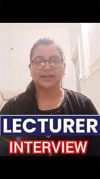 Lecturer Interview #shorts | #ytshorts Teacher Interview Preparations l JKPSC l Assistant Professor