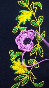 10K views · 101 reactions | Embroidery on Black Fabric | Hand Embroidery Designs | Facebook