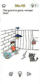 brain out challenge escape room level 18 the guard is gone, escape now! solution