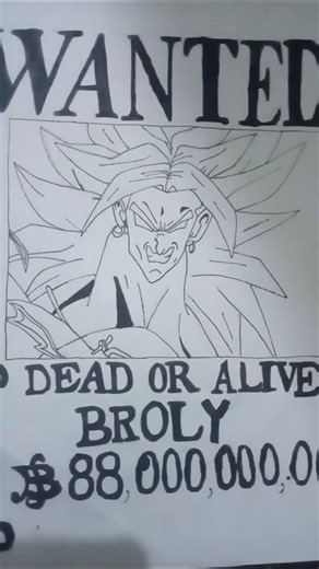 Wanted: Brolly | Dragon Ball Fan Drawing”