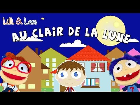 AU CLAIR DE LA LUNE - comptine bébé pour dormir -francais chanson avec lyrics