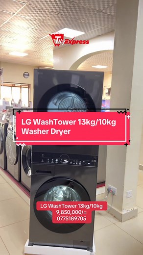 LG WashTower 13 Kg /10 Kg AI with Direct Drive and Dual Inverter Heat Pump, Fully Automatic Front Load Washing Machine and Dryer (FWT1310BG) with Wi-Fi and Central Control Panel – Platinum Black. Capacity 13kg Washer and 10kg Dryer All-in-One Stackable Washer Dryer Solution with Central Control AI Direct Drive™- (Washer only) Turbo Wash 360 – (Washer only) Dual Inverter Heat Pump Smart control, smart life with LG ThinQ® #lg #washtower #washingmachine
