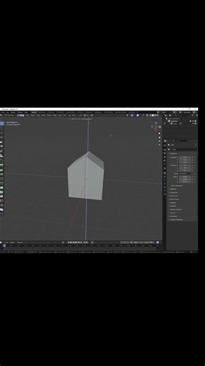 How to make Low Poly House #blink #blender #learning #lowpoly #house