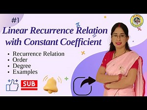 1. Recurrence Relation kya hai || Linear recurrence relation with constant coeff. ||order || degree