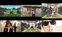 Mix of 6 videos from youtube : Gangnam Style 6 Mashup