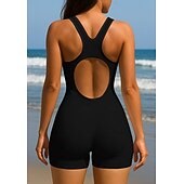 Women's Rash Guard Bathing Suit One Piece Swimsuits Floral Tropical Color-blocking UV Sun Protection UPF50