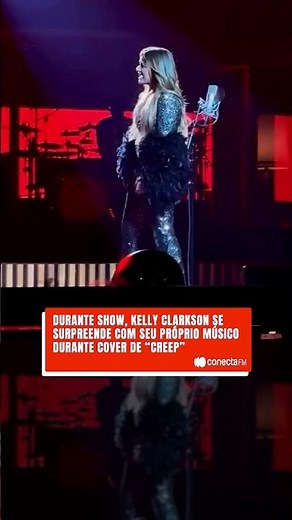 Durante show, Kelly Clarkson se surpreende com seu próprio músico durante cover de “Creep”