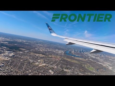 Frontier Airlines A320neo pushback, taxi, takeoff from Austin (AUS)