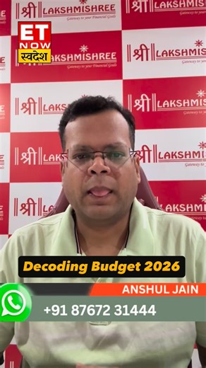 Choudhary Anshul Jain | Decoding Budget 2026 , LIVE on ET Now Swadesh | Instagram