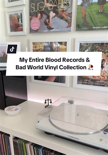 this is my entire @Blood Records & bad world vinyl collection ✨🕯️🤍 some of my fave pressings ever 😇 #vinyl #vinyltok #bloodrecords #badworld #vinylhaul