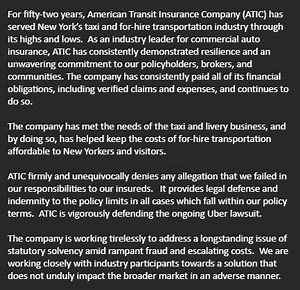☂️🚕 American Transit Hits Back, Says It's Kept Insurance Affordable For NYC TLC Drivers