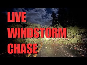 LIVE Windstorm Chase - Atmospheric River - Washington State - Peak Will Be Around 12-2AM PT 12-16-25
