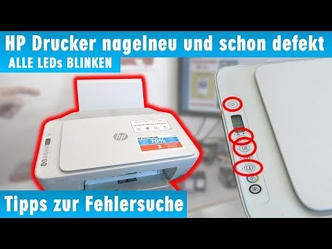 HP Drucker nagelneu und schon defekt - alle LEDs blinken - Tipps zur Fehlersuche - [4K]