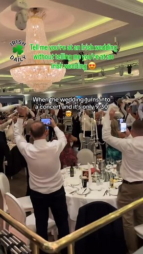 What a class Irish wedding! 🙌😍 Not a single phone in sight, just pure joy, laughter, and living in the moment 💚🤍🧡 There’s truly no wedding like an Irish wedding! 🇮🇪✨ Congratulations to beautiful couple❤️ #irishwedding #ireland #irish #fun . 📸👉 @claremcgroggan_x 🙌☘️💫 #irish_daily #reelsoftheday #instaireland | Irish Daily