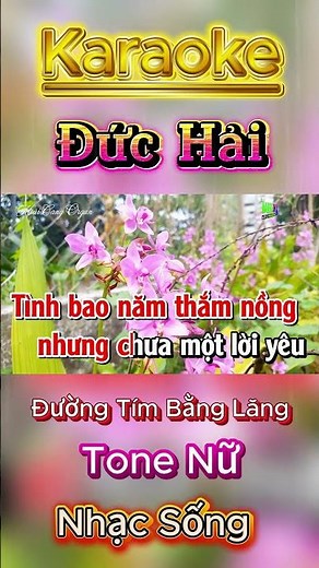 Đường Tím Bằng Lăng Tone Nữ Nhạc Sống Bolero | Beat Chuẩn #karaoke #bolero #tonenu
