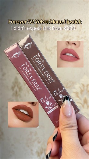 Forever52 Velvet Matte Lipstick Review Beauty ASMR #lipstickasmr #affordablemakeup #youtubeshorts
