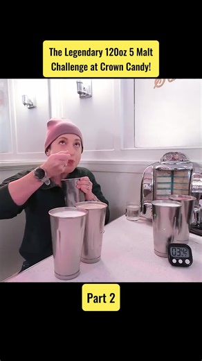 The Legendary 120oz 5 Malt Challenge at Crown Candy! #challenge #crown #candy #malt