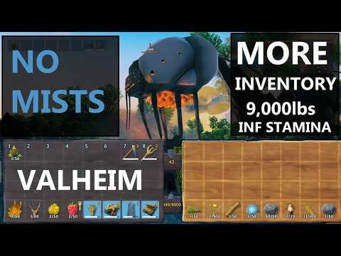 Valheim Increased Inventory and Weight with No Mists or Smoke Particles Infinite Stamina (UPDATED)