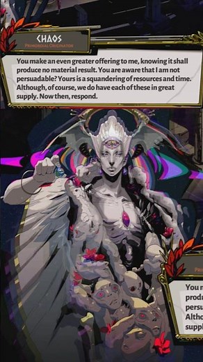 Zagreus gives Chaos Ambrosia #hades